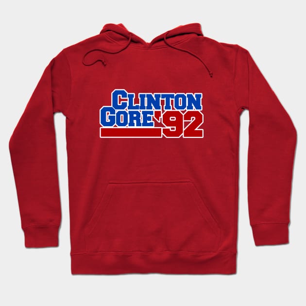 Vintage Clinton Gore 92 politics Hoodie by bubbsnugg